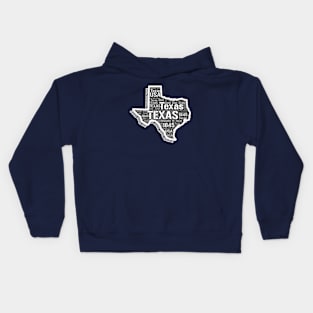 Texas Map Word Art Texas State Words Cloud Texas State Kids Hoodie